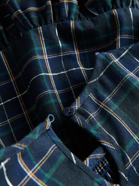 Reserved Girl's Navy Checked Dress | Reserved In Lebanon