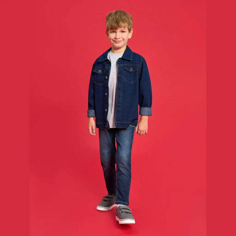 Sinsay Boy's Dark Blue Straight Leg Denim Jeans