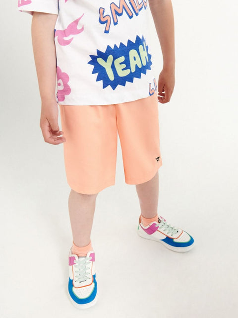 Reserved Boy's Coral Plain Basic Shorts|Reserved In Lebanon
