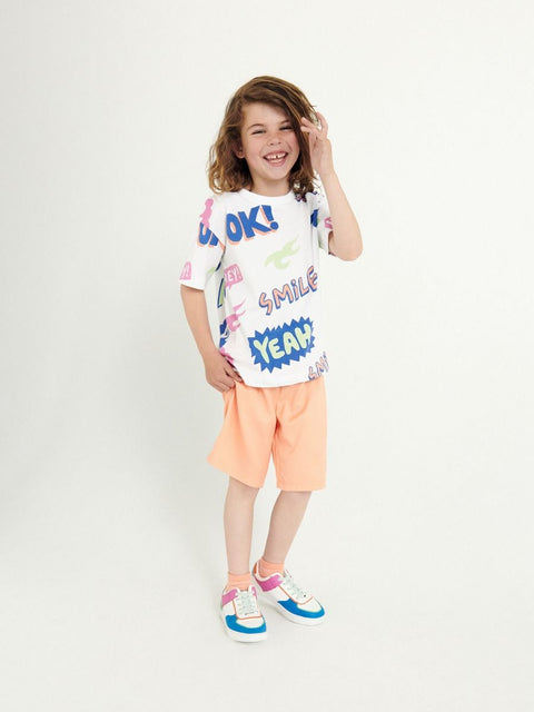 Reserved Boy's Coral Plain Basic Shorts|Reserved In Lebanon