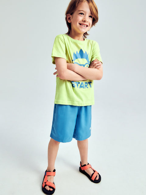 Sinsay Boy's Blue Plain Basic Shorts | Sinsay In Lebanon