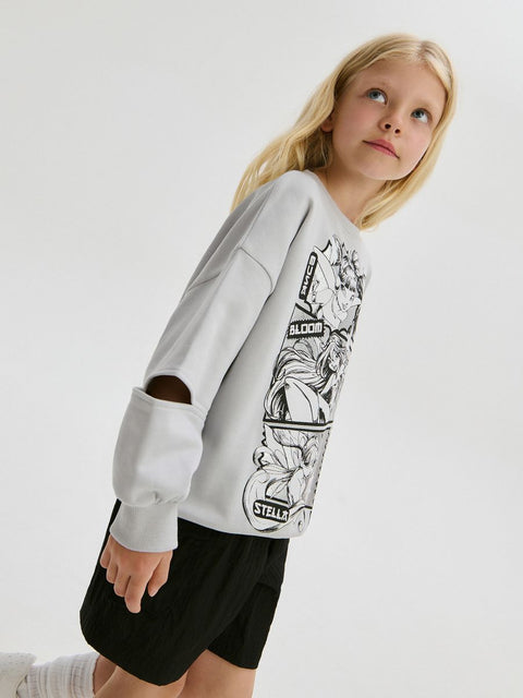 Reserved Girl's Light Grey Long Sleeve Sweatshirt | Reserved In Lebanon