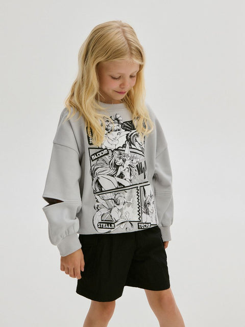 Reserved Girl's Light Grey Long Sleeve Sweatshirt | Reserved In Lebanon