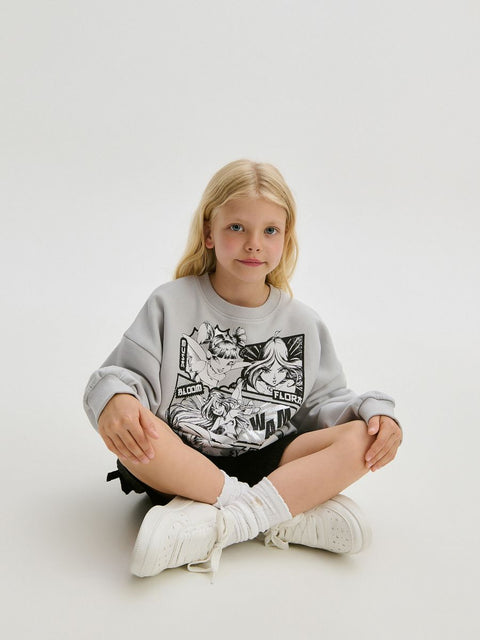 Reserved Girl's Light Grey Long Sleeve Sweatshirt | Reserved In Lebanon