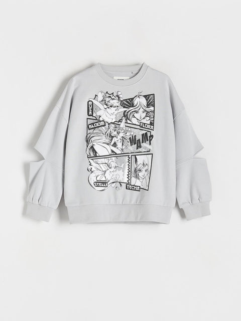 Reserved Girl's Light Grey Long Sleeve Sweatshirt | Reserved In Lebanon