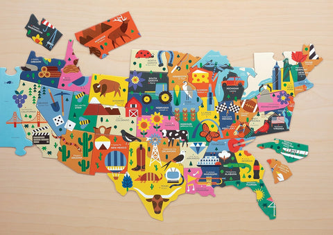 Mudpuppy Map Of The USA – 70 Piece Geography Puzzle |Mudpuppy In Lebanon
