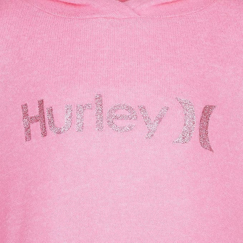 Hurley Girl's Pink Logo Printed Long Sleeve Hoodie | Hurley In Lebanon