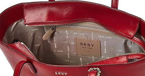 Dkny Women's Red Bryant Medium Sutton Textured Leather Shoulder Bag |Dkny In Lebanon