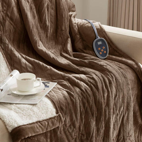 Woolrich King Brown Luxury Heated Plush to Berber Blanket | Woolrich In Lebanon