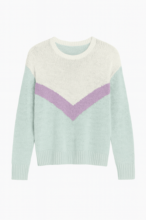 Sublevel Women's Multicolor Round Neck Knitted Sweater | Sublevel In Lebanon