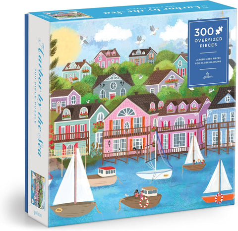 Galison Harbor by The Sea 300 Piece Joy Laforme Oversized Jigsaw Puzzle|Galison In Lebanon