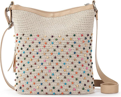 The Sak Women's Light Beige Lucia Crochet Crossbody | The Sak In Lebanon
