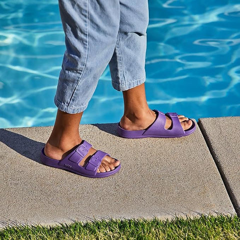 Totes Girl's Purple Everywear Molded Double Buckle Slide Slipper |Totes In Lebanon