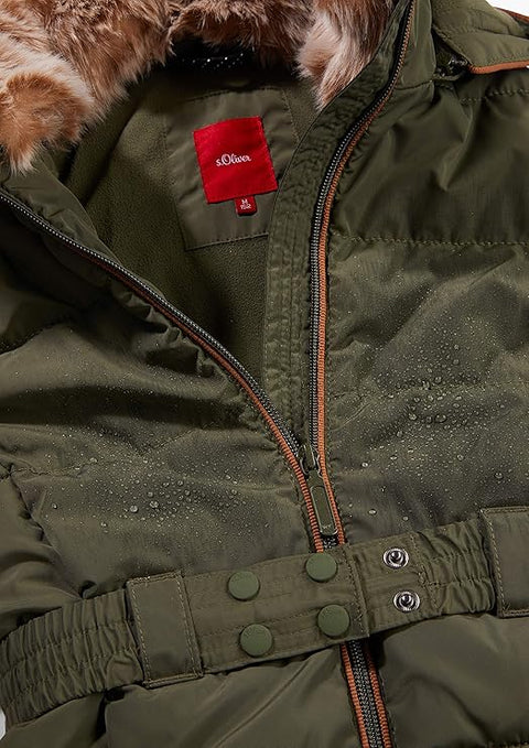 S.Oliver Girl's Olive Green  Puffer Jacket| S.Oliver in Lebanon