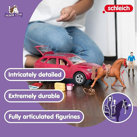 Schleich Horse Club 110 PC Car and Trailer Tent Camping Playset | Schleich In Lebanon