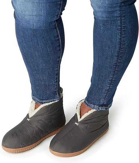 Dearfoams unisex Gray Warm Up Bootie Slipper |Dearfoams In Lebanon