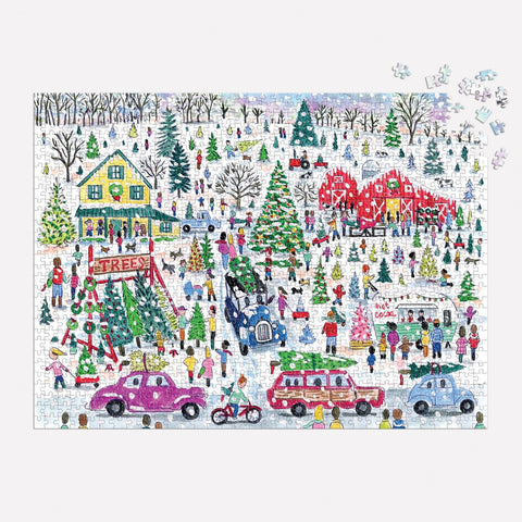 Galison Michael Storrings Christmas Tree Farm 1000 Piece Foil Puzzle|Galison In Lebanon