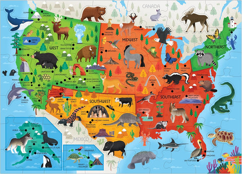 Mudpuppy National Parks Map – 70 Piece Geography Puzzle | Mudpuppy In Lebanon