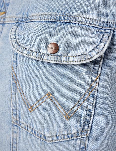 Wrangler Men's Blue Denim Puffer Jacket | Wrangler In Lebanon
