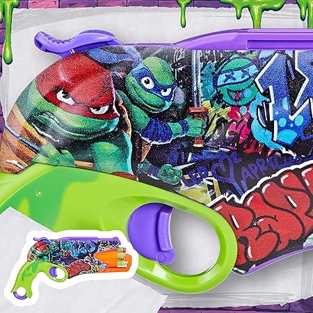 NERF Teenage Mutant Ninja Turtles Blaster, 10 Elite Darts, Foam Blaster Toys| NERF In Lebanon
