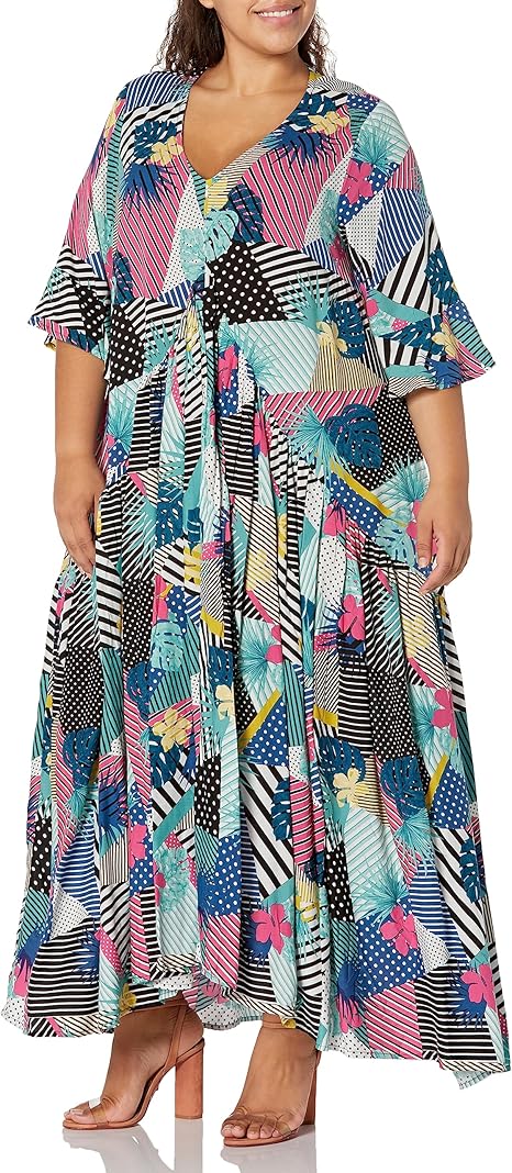 LORALETTE Women's Multicolor For Plus Size Dress AMZ200 | LORALETTE In Lebanon