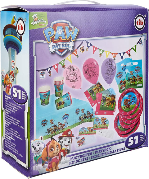 Tib Paw Patrol Girl Party Suitcase Set - 51-Piece |Tib In Lebanon