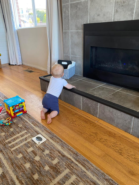 KidKusion Hearth Cushion Black Babyproof Fireplace Bumper | KidKusion In Lebanon