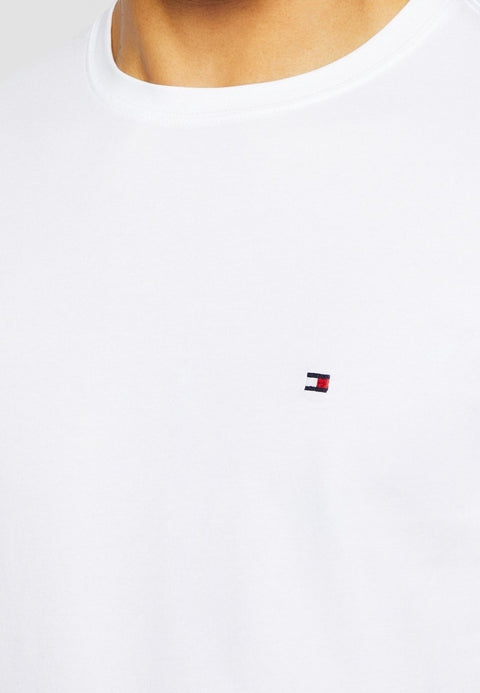 Tommy Hilfiger Men's White Logo Embroidery Classic T-Shirt | Tommy Hilfiger In Lebanon