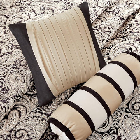 Madison Park Damask 6-Piece Black Coverlet Set, King/Cal King | Madison Park In Lebanon