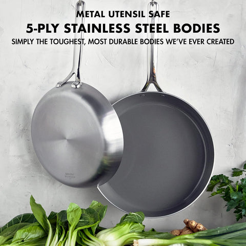 GreenPan GP5 Vista 5-Ply Stainless Steel Cookware Pots & Pans Set 12 pcs | GreenPan In Lebanon