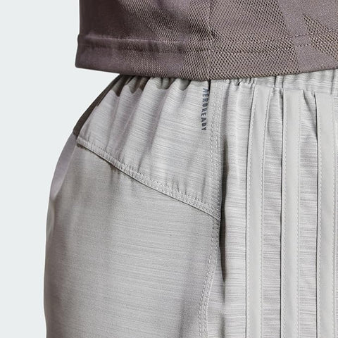 Adidas Women's Gray Pacer Training 3 Stripes Woven High Rise Short|Adidas In Lebanon