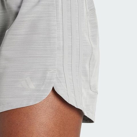 Adidas Women's Gray Pacer Training 3 Stripes Woven High Rise Short|Adidas In Lebanon