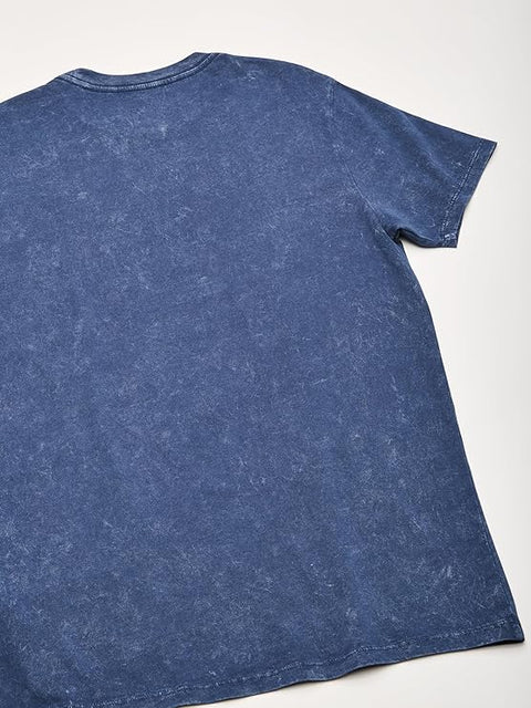 Guess Men's Dark Blue Resort Organic Cotton Pennant Graphic T-Shirt |Guess In Lebanon
