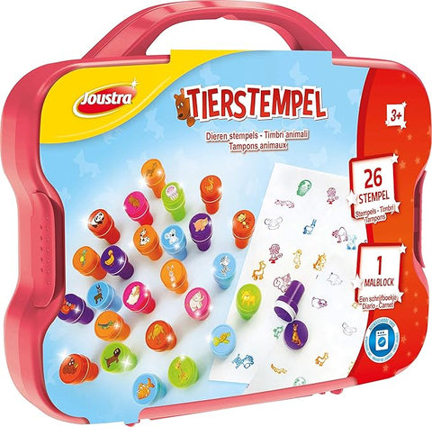Joustra 26 x Self-Inking Animal Stamps In A Case | Joustra In Lebanon