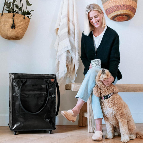 CleverMade Black Rolling Laundry Hauler | CleverMade In Lebanon