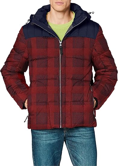 Tom Tailor Men's Navy & Red Hooded Jacket | Tom Tailor In Lebanon