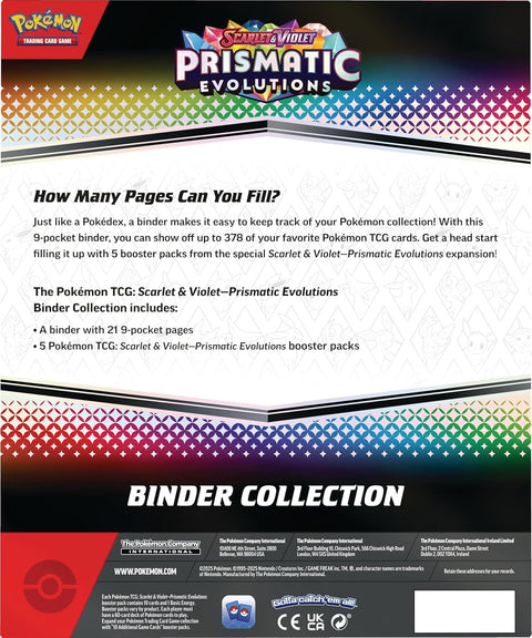 Pokémon TCG Scarlet & Violet Prismatic Evolutions Binder Collection | Pokémon In Lebanon