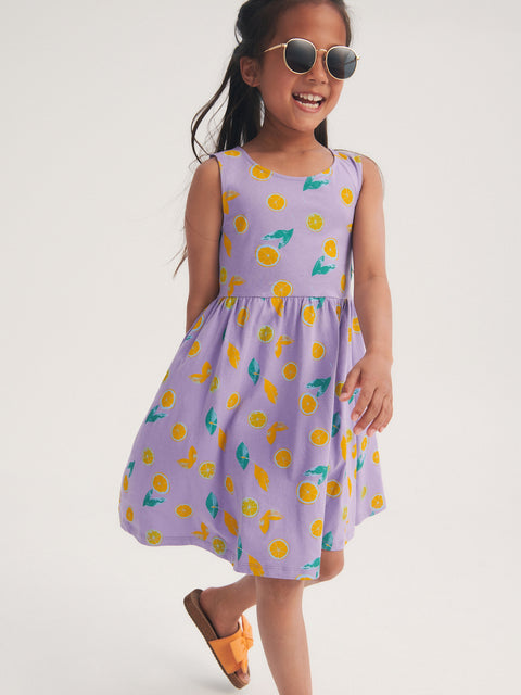 Reserved Girl's Purple Knitted Fruit Dress | Reserved In Lebanon