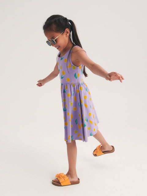 Reserved Girl's Purple Knitted Fruit Dress | Reserved In Lebanon