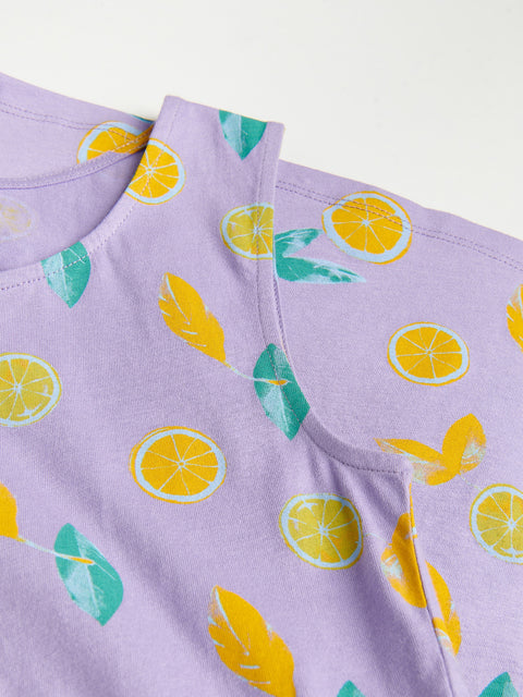 Reserved Girl's Purple Knitted Fruit Dress | Reserved In Lebanon