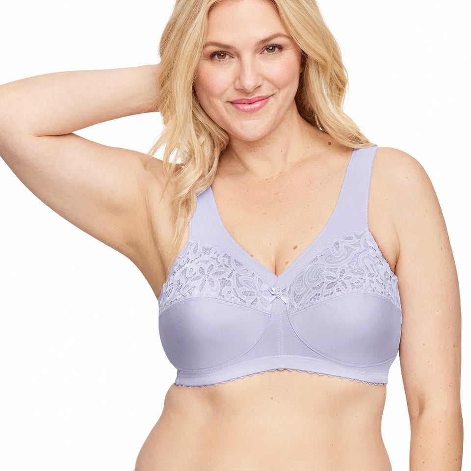 Glamorise Women's Lilac Magic Lift Cotton Support Bra