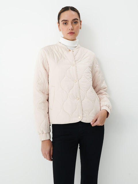 Mohito Women's Off White Quilted Jacket | Mohito In Lebanon