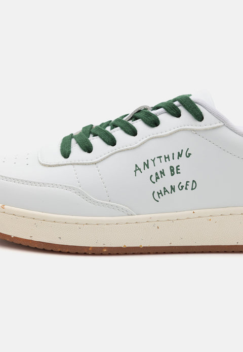ACBC Unisex Whit & Dark Green Shcbenat Evergreen Nature Sneakers | ACBC In Lebanon