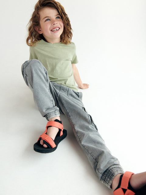 Reserved Boy's Green Short-Sleeved Cotton T-Shirt With Patch | Reserved In Lebanon
