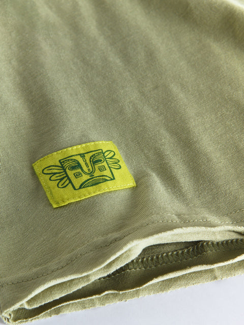 Reserved Boy's Green Short-Sleeved Cotton T-Shirt With Patch | Reserved In Lebanon