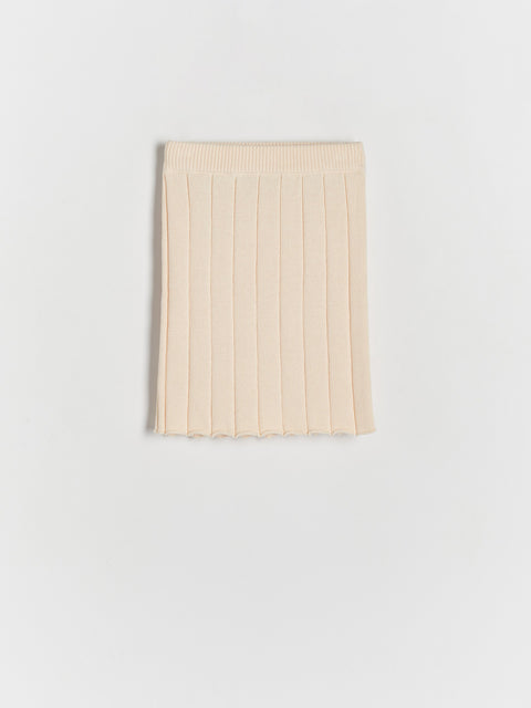Reserved Girl's Beige Ribbed Knit Skirt | Reserved In Lebanon