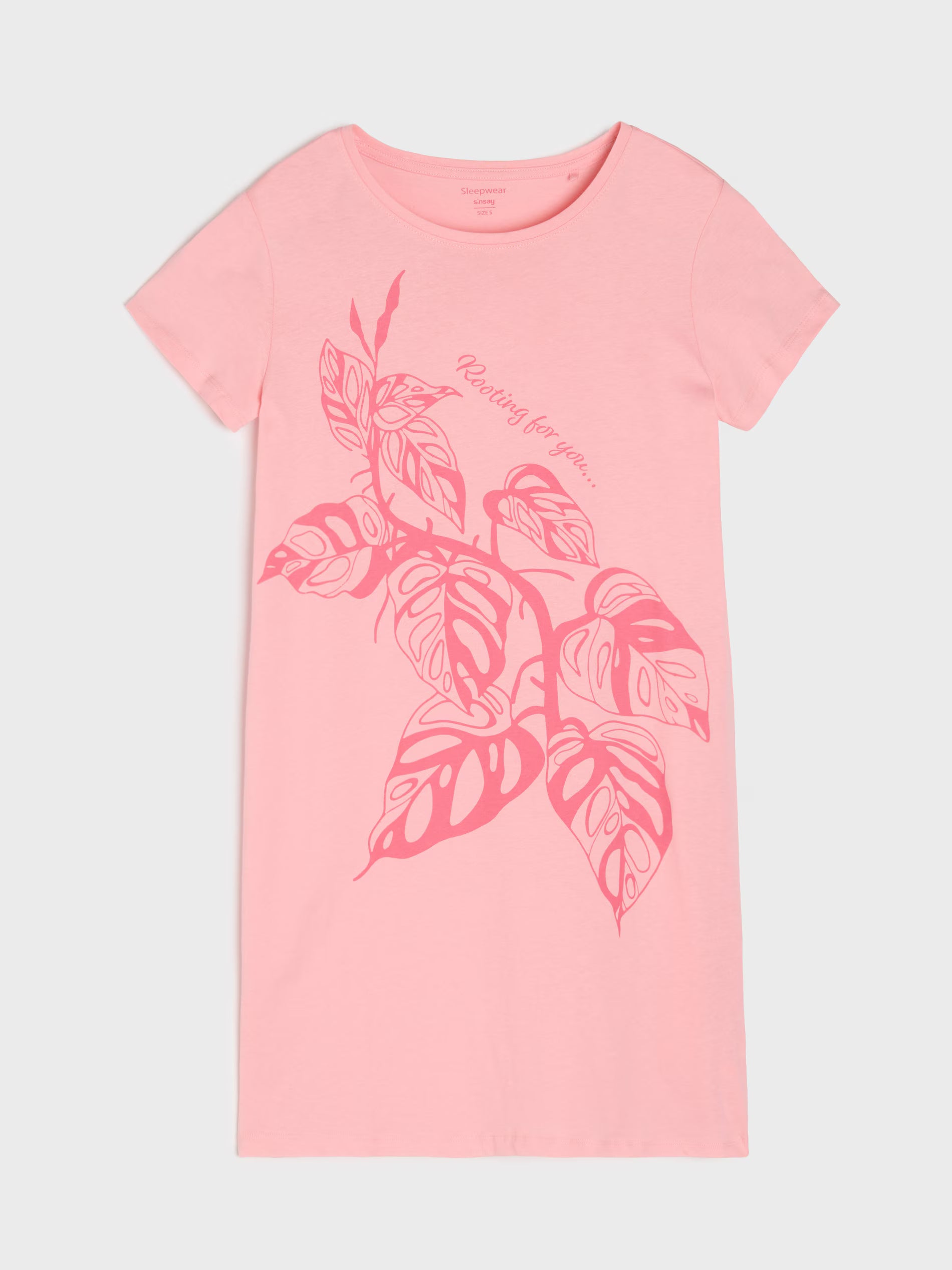 Sinsay Women's Light Pink Printed Nightgown | Sinsay In Lebanon