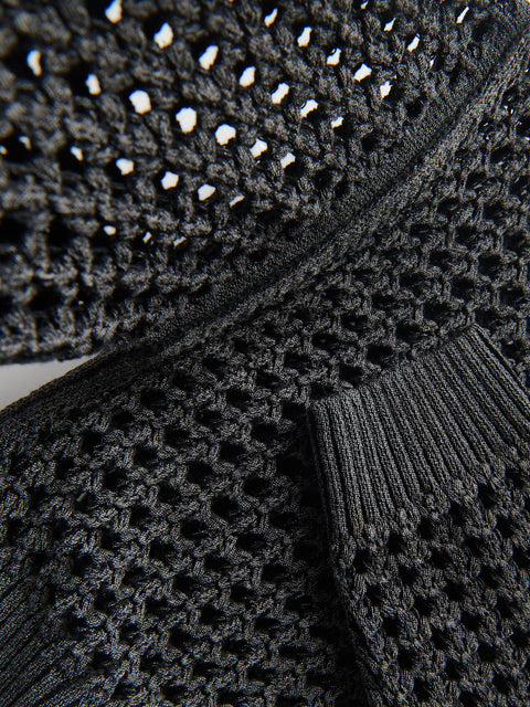 Reserved Girl's Black Openwork With Shine Sweater | Reserved In Lebanon
