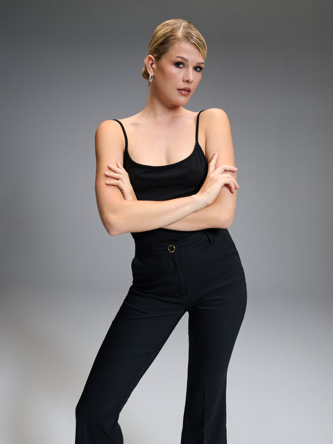 Sinsay Women's Black Smart Trousers  | Sinsay in lebanon