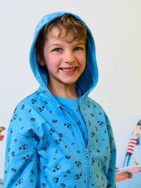 Sinsay Boy's Mid Blue Printed Jacket | Sinsay In Lebanon